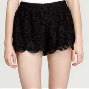 Free People Black Lace Shorts M